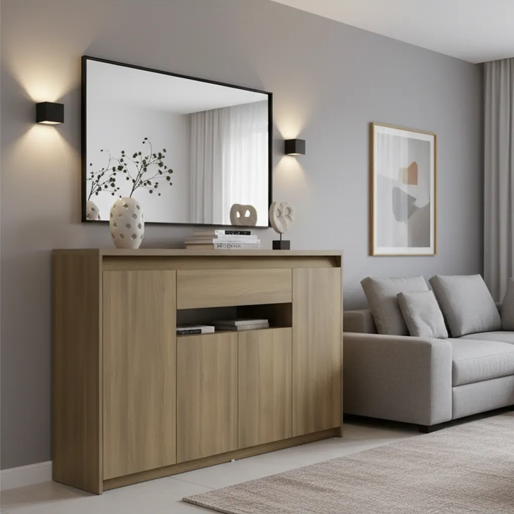 Bahiut GAMMEL, 4 puertas y estantes